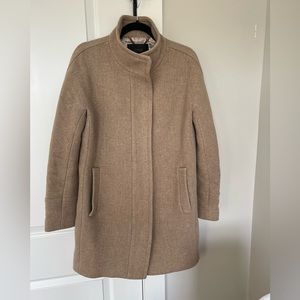 J. Crew stadium cocoon coat size 6, beige